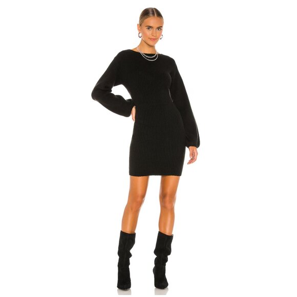 Majorelle | NEW Neva Ribbed Back Cut-Out Mini Dress in Black Size S - Picture 1 of 11